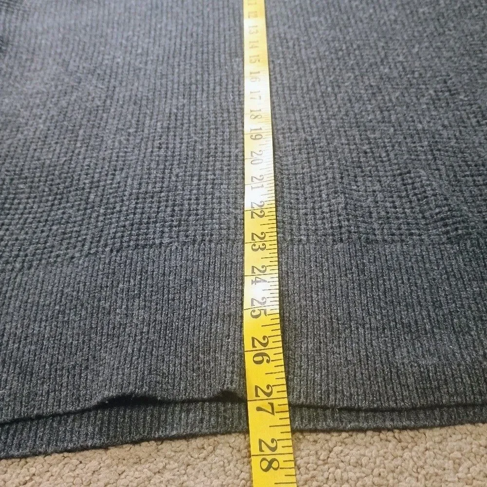 Banana Republic Quarter Zip Pullover Mens Large Gray Waffle Knit Sweater